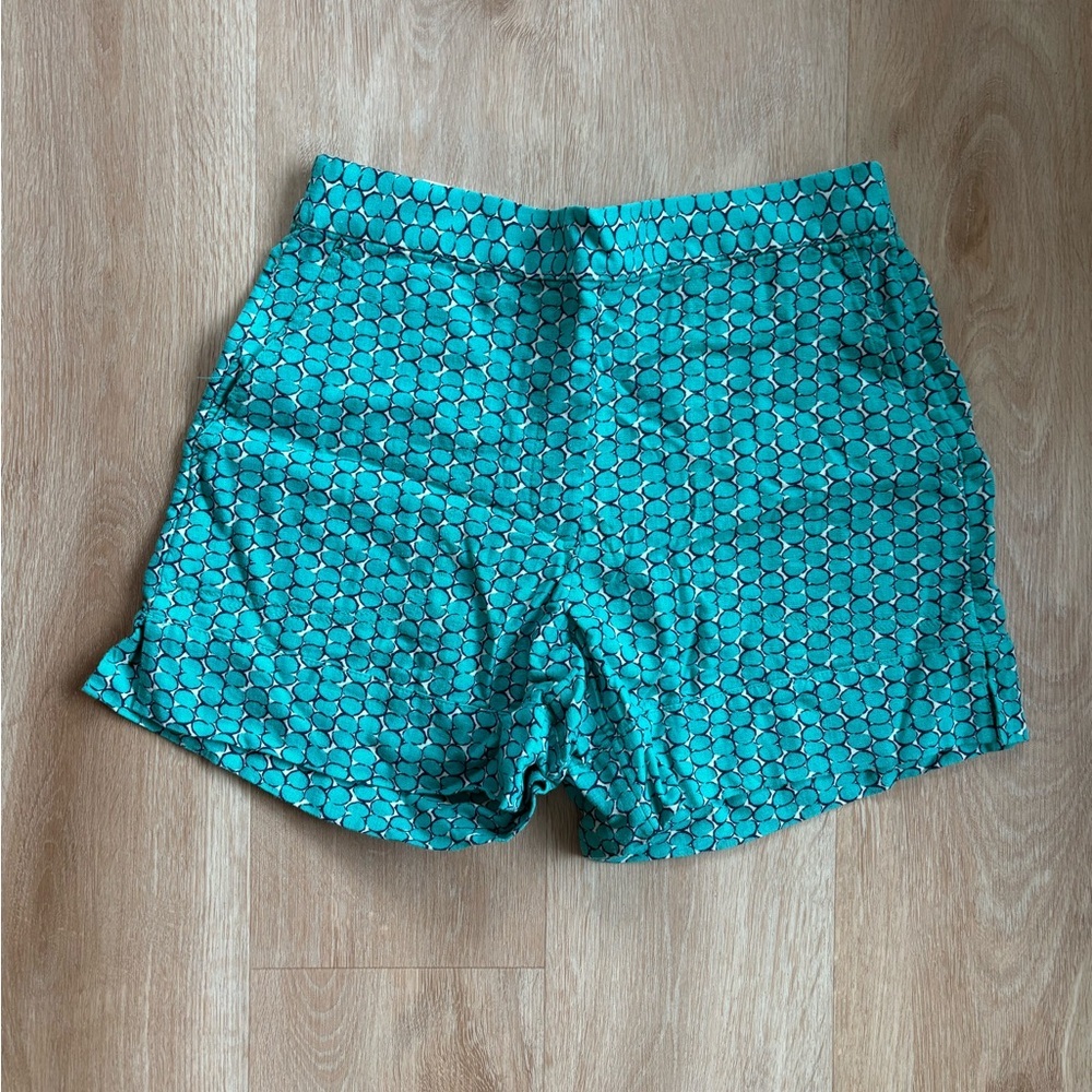 Banana Republic Teal Floral High-Waist Women’s Shorts S - Picture 3 of 7